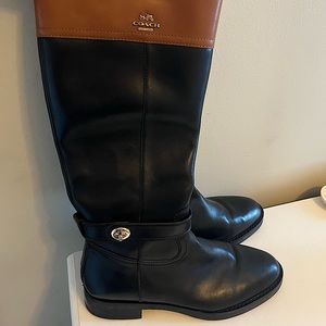 Coach Two Toned Riding Boots